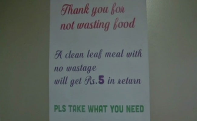 "Rs 5 Coin Gift": Tamil Nadu Restaurant's Novel Way To Stop Food Wastage