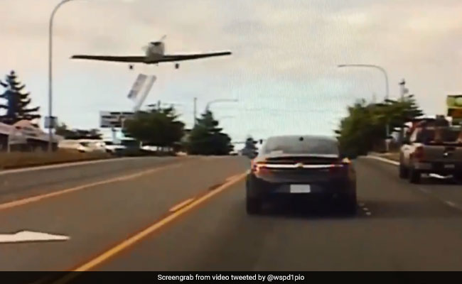 Small Plane Lands On Busy Highway. Viral Video Stuns Viewers