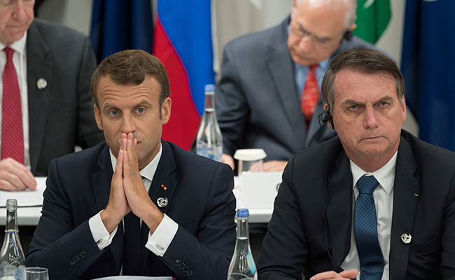 Macron Slams Brazil President After "Extraordinarily Rude" Comments About Wife