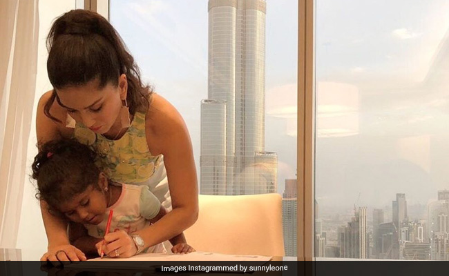 When Sunny Leone Helped Finish Her Daughter Nisha&rsquo;s Homework On Vacation