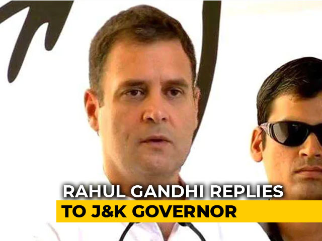 "No Conditions. When Can I Come?" Rahul Gandhi's Comeback To J&K Governor