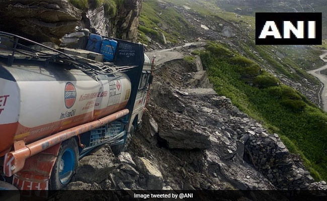 Landslides Disrupt Traffic Between Manali And Leh In Himachal Pradesh