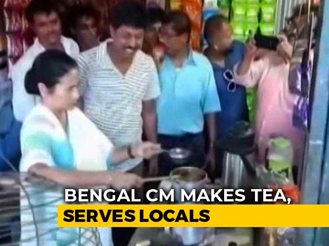 Mamata Banerjee Makes Tea For Colleagues, Bengal Villagers During Visit