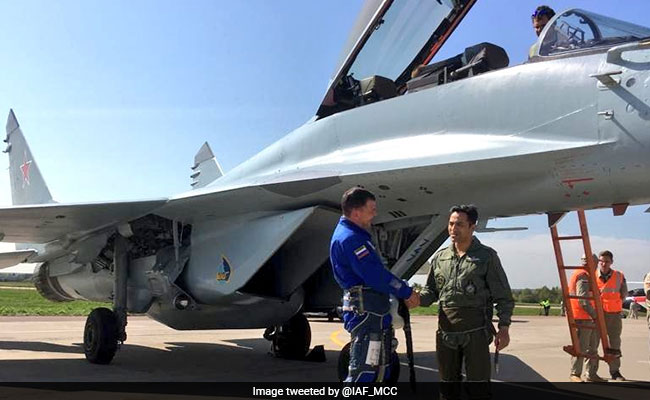Indian Air Force Pilots Test Fly MiG 35 At Russian Air Show