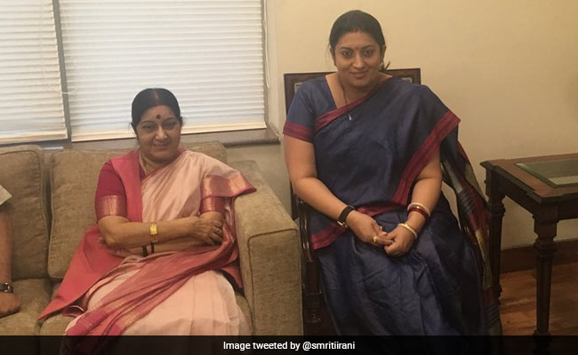 "Axe To Grind With You Didi": Smriti Irani's Moving Post On Sushma Swaraj