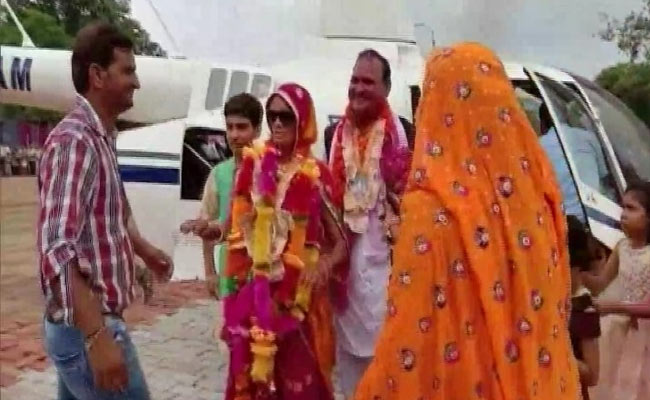 On Retirement Day, Rajasthan Teacher Books Chopper To Fly Wife Home