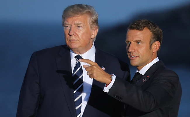 Macron "Asked For My Approval": Trump On Iran Leader's Surprise G7 Visit