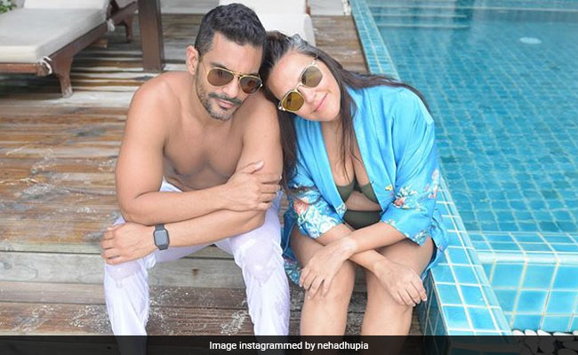 Neha Dhupia, In Holiday Mood, Describes Angad Bedi As 'Best Headrest'