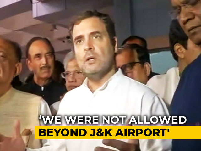 "Things Not Normal In J&K": Rahul Gandhi On Being Sent Back From Srinagar