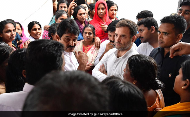 "Heartbreaking": Rahul Gandhi Visits Flood-Ravaged Wayanad
