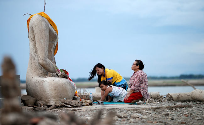 Drought Reveals Lost Temple In Thailand Submerged By Dam 20 Years Ago
