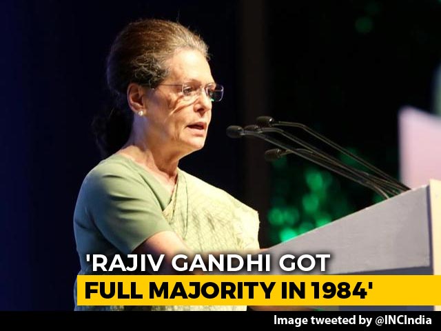 Rajiv Gandhi Didn't Use Massive Poll Mandate To Create Fear: Sonia Gandhi