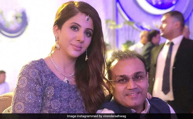 In Virender Sehwag's Pic With Wife, His Caption Takes The Cake