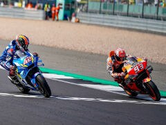 MotoGP: Alex Rins Edges Past Marc Marquez To Win British GP