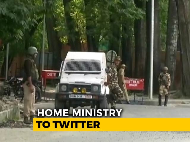 Remove Pak-Operated Accounts Fuelling J&K Turmoil, Centre Tells Twitter Remove Pak-Operated Accounts Fuelling J&K Turmoil, Centre Tells Twitter