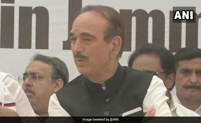 "Living In Fools' Paradise": Ghulam Nabi Azad At J&K Protest In Delhi