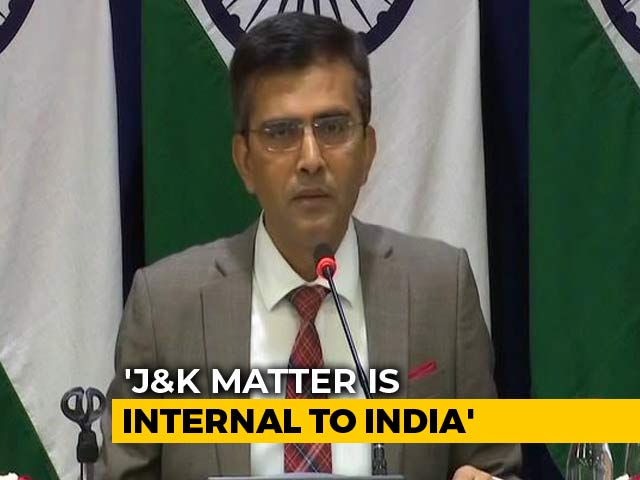 "Condemn Irresponsible Remarks By Pak Leaders" On Internal Matters: Government