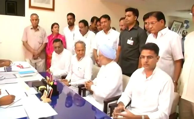 Manmohan Singh Files Nomination For Rajya Sabha From Rajasthan