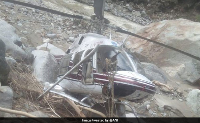Helicopter Carrying Relief Material Makes Emergency Landing In Uttarkashi