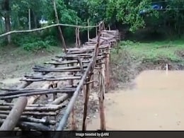 Seeing Plight Of Locals, Madhya Pradesh Man Constructs Makeshift Bridge Seeing Plight Of Locals, Madhya Pradesh Man Constructs Makeshift Bridge