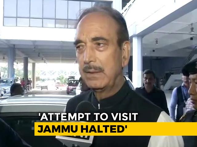 Ghulam Nabi Azad Stopped At Jammu Airport, Sent Back To Delhi