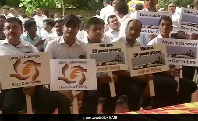 Jet Airways Employees Protest In Delhi, Demand Salaries