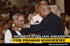 Pranab Mukherjee Receives Bharat Ratna, India's Highest Civilian Award Pranab Mukherjee Receives Bharat Ratna, India's Highest Civilian Award