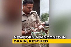 UP Cops Rescue Abandoned Baby From Drain UP Cops Rescue Abandoned Baby From Drain