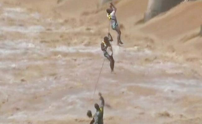 Watch: Air Force's Dramatic Rescue Of 2 Men From J&K's Flooded Tawi River