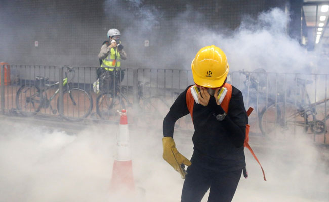 Hong Kong Police Fire Tear Gas To Disperse Protesters