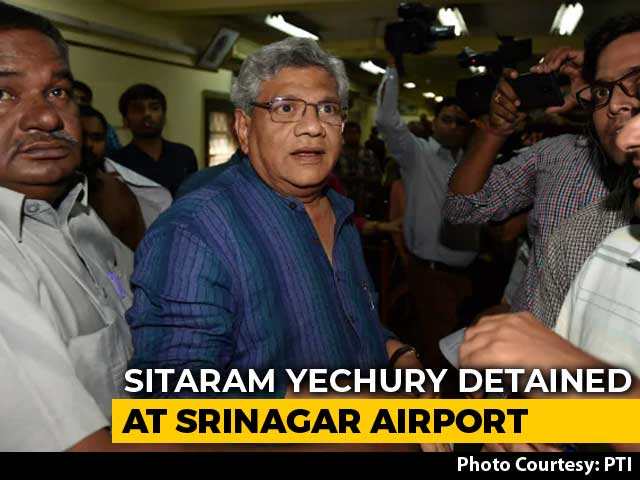 Sitaram Yechury "Detained At Srinagar Airport, Not Allowed To Move": CPM