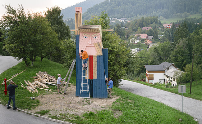 Wooden Statue Of Trump Pops Up In Slovenia, His Wife's Home Country