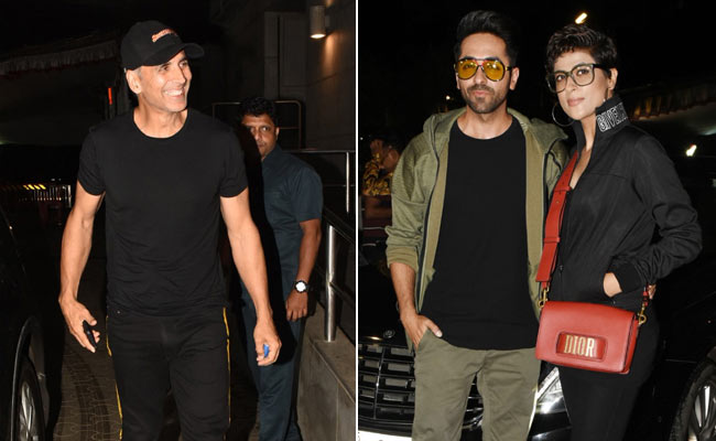 Akshay Kumar, Ayushmann Khurrana, Tahira Kashyap Cheer For Sonakshi Sinha At <i>Khandaani Shafakhana</i> Screening