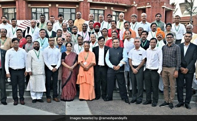 Yogi Adityanath, UP Ministers Turn Students, Take Lessons At IIM Lucknow