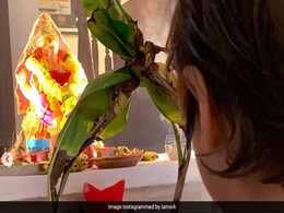 Shah Rukh Khan And AbRam Bid Bappa Adieu. See Pics Shah Rukh Khan And AbRam Bid Bappa Adieu. See Pics