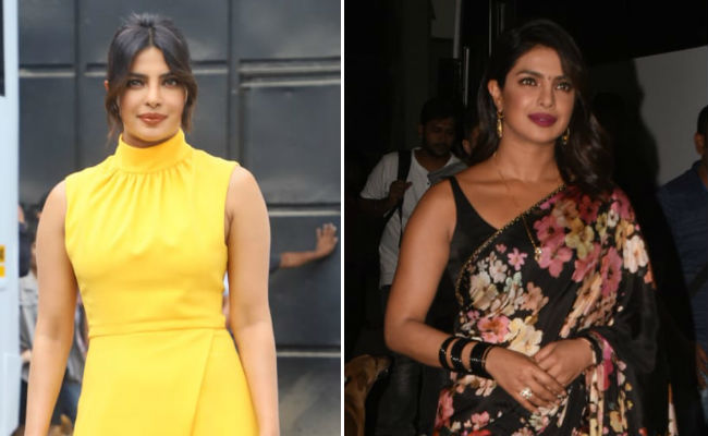 A Sunny Dress, A Sabyasachi Saree: Priyanka Chopra Is Twice As Nice For <i>The Sky Is Pink</i> Promotions