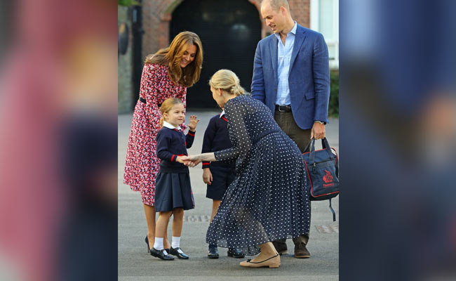 Watch: "Very Excited" Princess Charlotte Arrives For First Day Of School