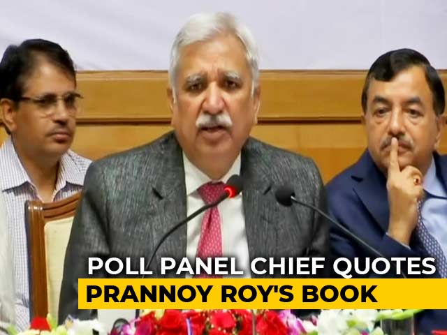 "EVM Machines Can't Be Tampered With": Election Commissioner Quotes NDTV's Prannoy Roy