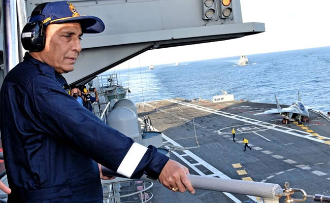 Rajnath Singh Sang INS Vikramaditya Anthem On His Visit