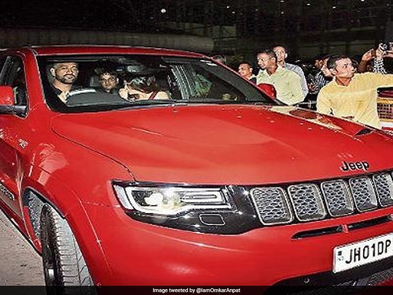 MS Dhoni Spotted Driving His "Red Beast" For The First Time