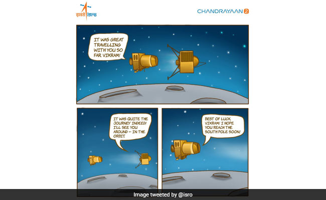In ISRO Cartoon, Chandrayaan 2's "Message" For Lander Vikram