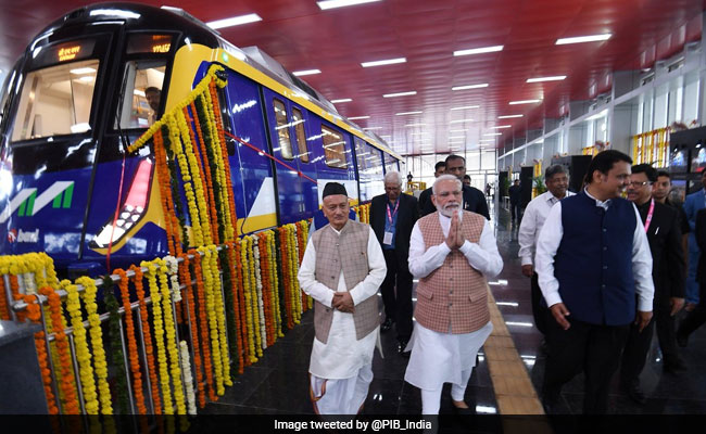 PM Modi Launches 3 New Metro Lines In Mumbai
