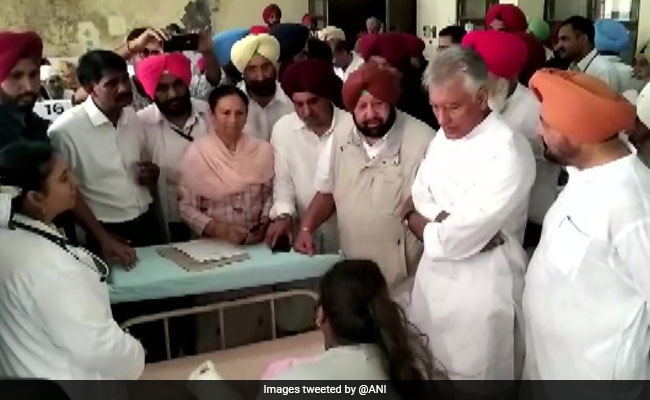 Punjab Firecracker Factory Blast: Amarinder Singh Visits Injured In Hospital