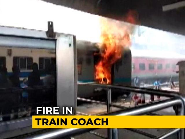 Train Compartment Catches Fire At New Delhi Railway Station