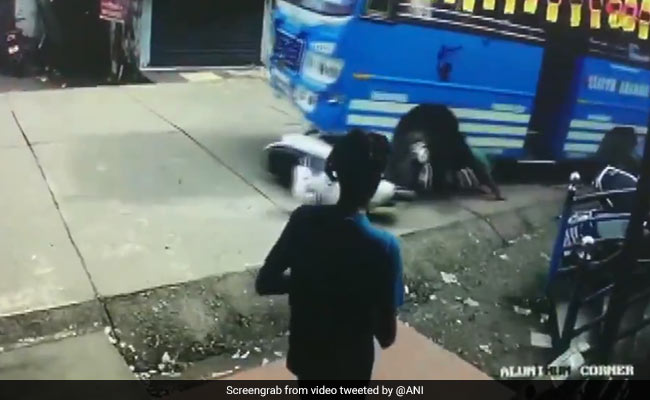 Watch: Man Escapes Unhurt After Bus Hits, Drags Him On Kerala Road