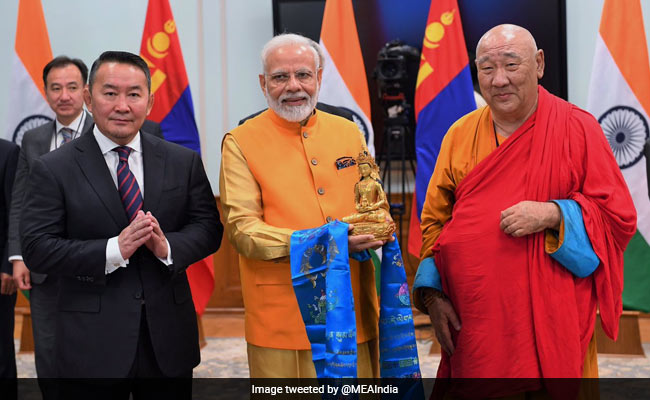 PM Modi, Mongolian President Unveil Lord Buddha Statue Via Video Link