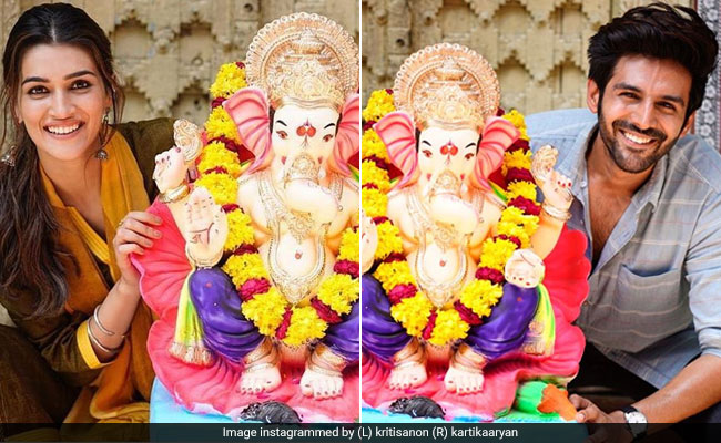 Ganesh Chaturthi 2019: Kartik Aaryan, Kriti Sanon Crop Each Other Out In Their Posts. Here's Why