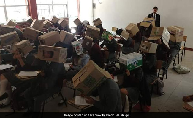 In Bizarre Incident, Teacher Makes Kids Wear Boxes To Prevent Cheating