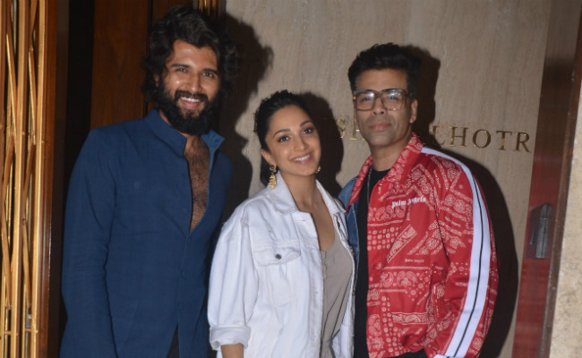Vijay Deverakonda, Kiara Advani Chill With Karan Johar At Manish Malhotra's