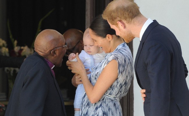 Royal Baby Archie Meets South Africa's Archbishop Tutu On First Public Outing